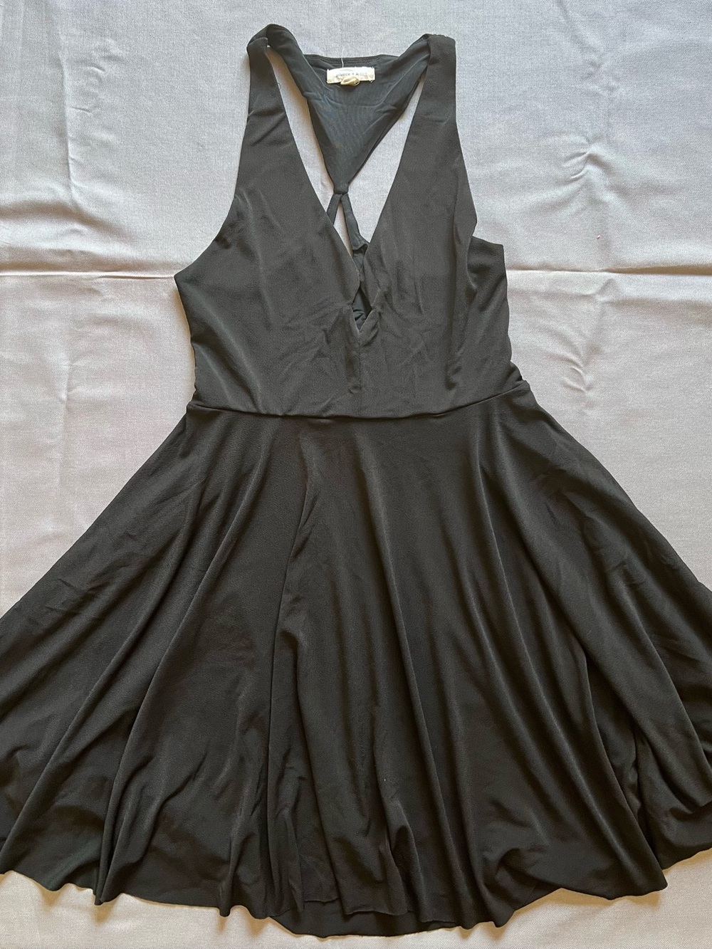 silence + noise Black Crossback Skater Dress